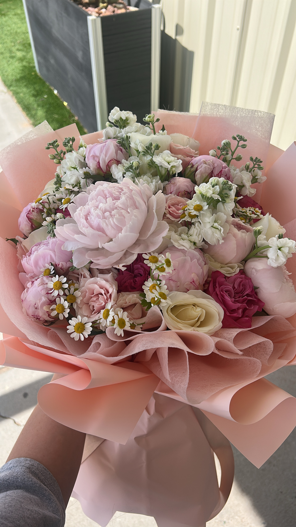 Lush pink peony bouquet